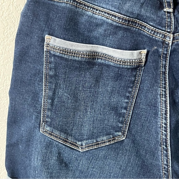 White House Black Market Short Dark Blue Jean Stretch Denim Shorts Size 4 - Picture 6 of 10